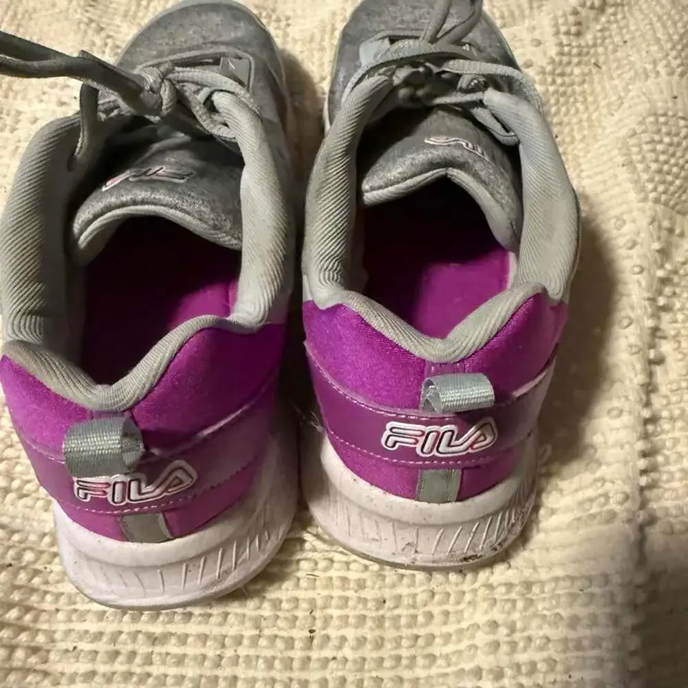 Fila Athletic Sneakers Gray and Purple Size 8.5